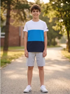 Tricou băieți SAM 73 JABBA KT 520 ALBASTRU STRĂLUCITOR