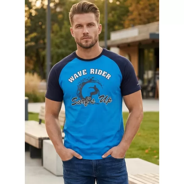  Tricou pentru bărbați SAM 73 ESTEBAN MT 841 ALBASTRU STRĂLUCITOR 