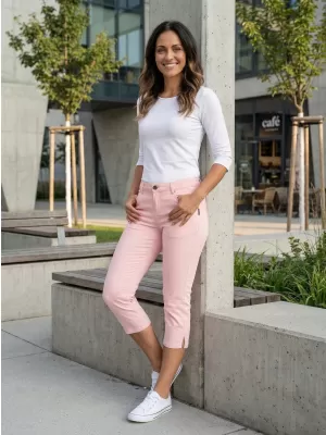 Pantaloni 3/4 dama SAM 73 AMARA WK 812 ROZ DESCHIS