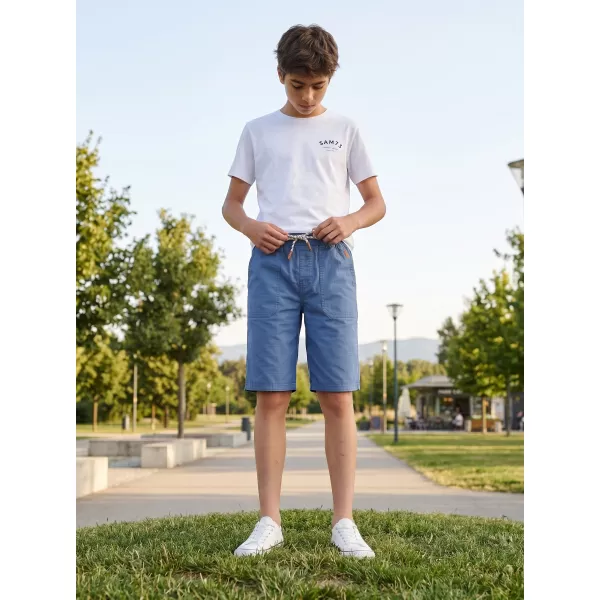  Pantaloni scurți pentru băieți SAM 73 FALKO KS 511 ALBASTRU MEDIU 