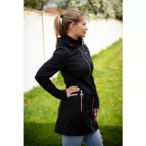  Palton softshell dama ALTISPORT CIARA NEGRU ROZ 