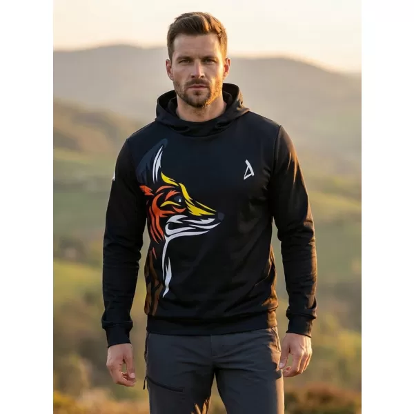  Hanorac funcțional premium pentru bărbați ALTISPORT VOJ/ALM029MI01 NEGRU-PORTOCALIU 