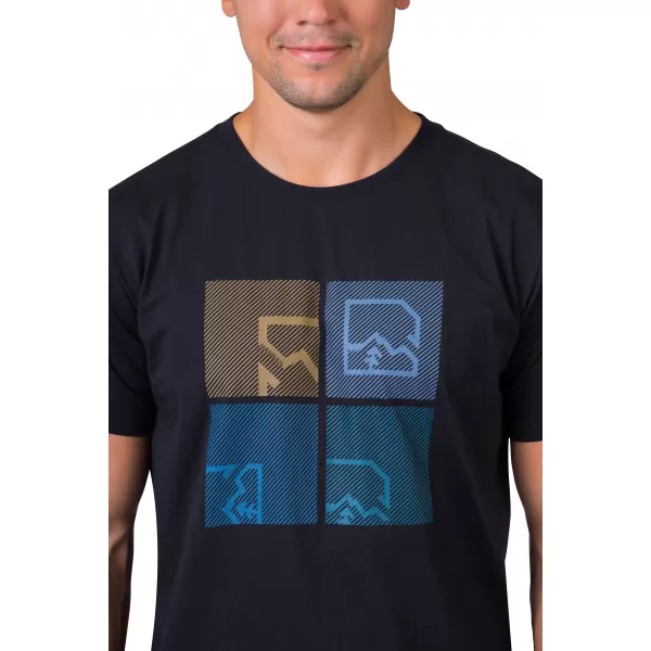  Tricou pentru bărbați HANNAH RAMONE ANTRACIT/ALBASTRU 