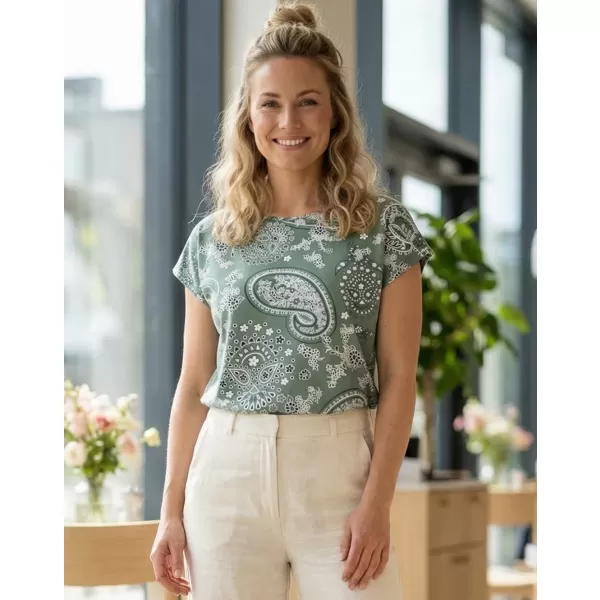  Tricou pentru femei SAM 73 MARGARITA WT 903 GRI VERZUI 