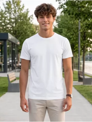 Tricou pentru bărbați ALTISPORT NoPrint NP/ALM921 ALB
