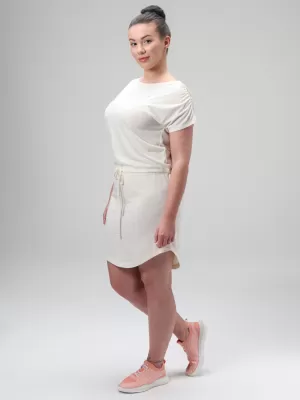 Rochie LOAP BUGATELA CLW2477 ALB