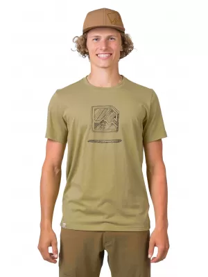 Tricou pentru bărbați HANNAH MIKO KAKI/ANTRACIT