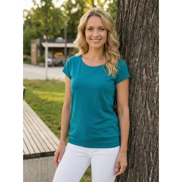  Tricou pentru femei ALTISPORT NoPrint NP/ALW021 TURCOAZ ÎNCHIS 