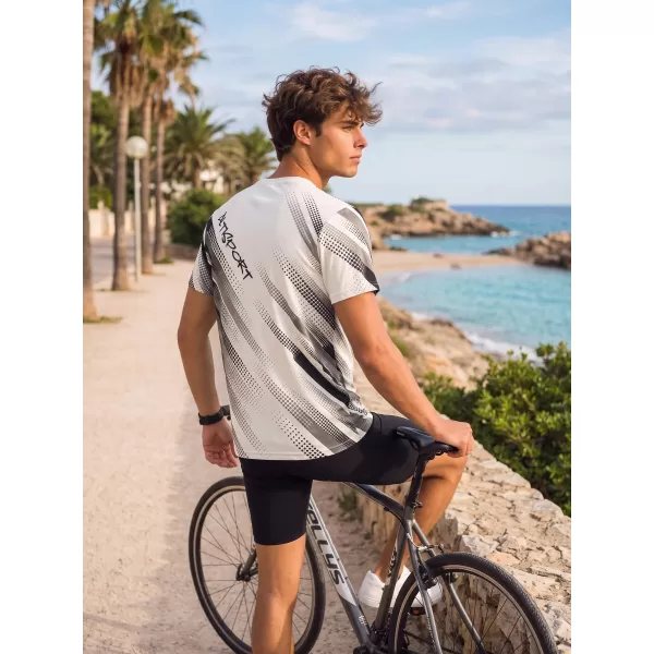  Tricou funcțional premium pentru bărbați ALTISPORT VOJ/ALM028TR01 ALB-NEGRU 