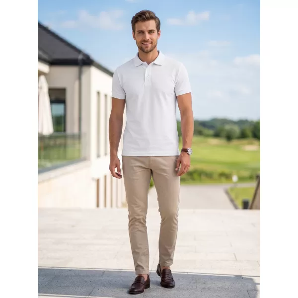  Tricou pentru bărbați cu guler ALTISPORT NoPrint NP/ALM302 ALB 