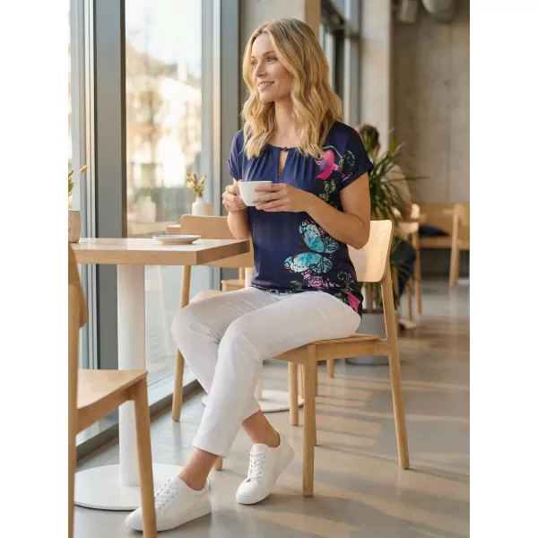  Tricou pentru femei ALTISPORT CARINE ALBASTRU INCHIS 