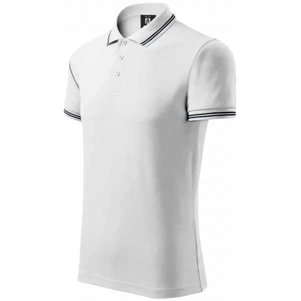  Tricou pentru bărbați cu guler ALTISPORT NoPrint NP/ALM912 ALB 