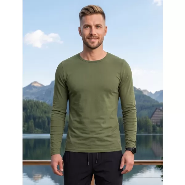  Tricou pentru bărbați cu mâneci lungi ALTISPORT NoPrint NP/ALM911 KAKI 