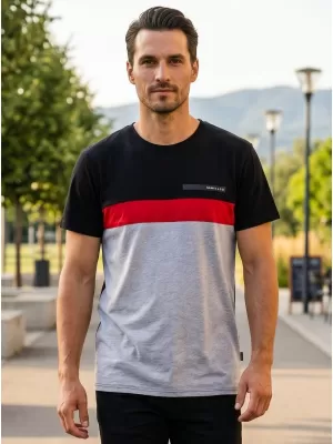 Tricou pentru bărbați SAM 73 ERNESTO MT 840 GRI DESCHIS
