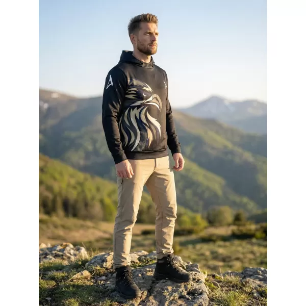  Hanorac funcțional premium pentru bărbați ALTISPORT VOJ/ALM029MI01 NEGRU MARO 