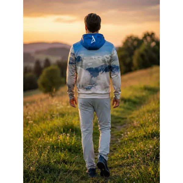  Hanorac funcțional premium pentru bărbați ALTISPORT VOJ/ALM030MI01 ALBASTRU 