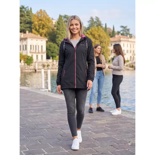  Geaca de dama ALTISPORT CHELSIE NEGRU ROZ 