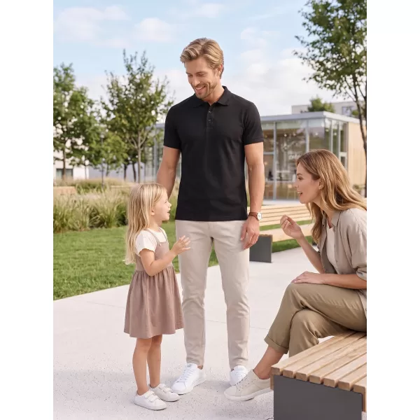  Tricou pentru bărbați cu guler ALTISPORT NoPrint NP/ALM302 NEGRU 