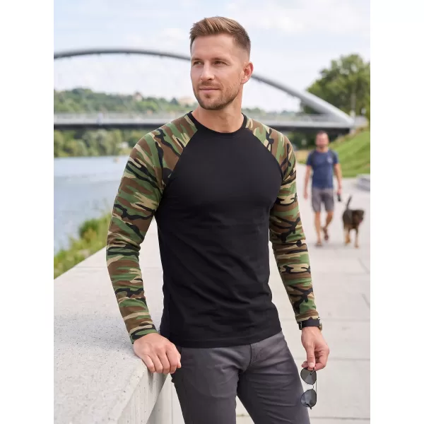  Tricou pentru bărbați cu mâneci lungi ALTISPORT NoPrint NP/ALM661 MARO DE CAMUFLAJ 