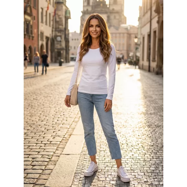  Tricou de damă cu mâneci lungi ALTISPORT NoPrint NP/ALW931 ALB 