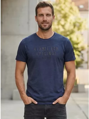 Tricou pentru bărbați KIXMI SALEM ALBASTRU INCHIS