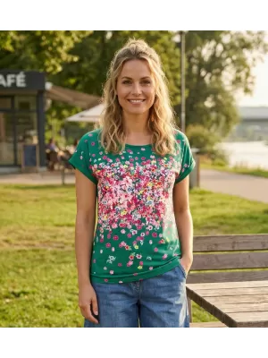 Tricou pentru femei KIXMI SAMANTHA VERDE