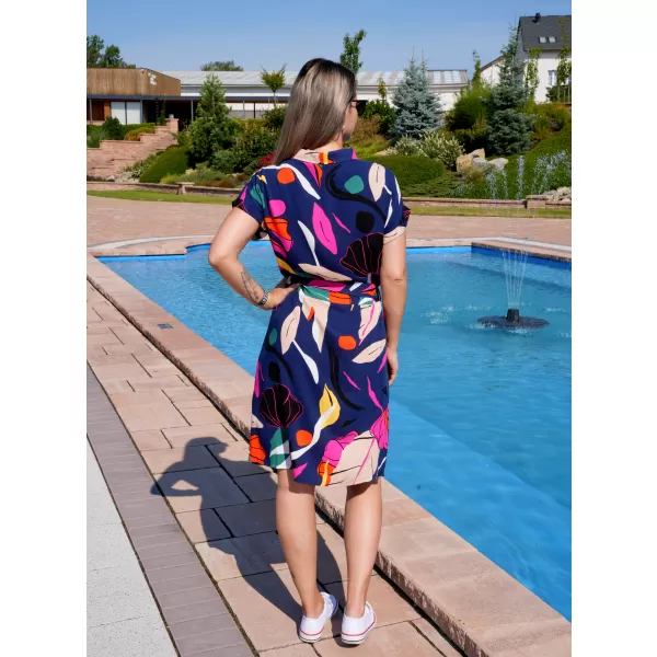  Rochie KIXMI SHANON ALBASTRU INCHIS 