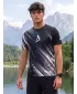 Tricou funcțional premium pentru bărbați ALTISPORT VOJ/ALM028TR01 ALB-NEGRU