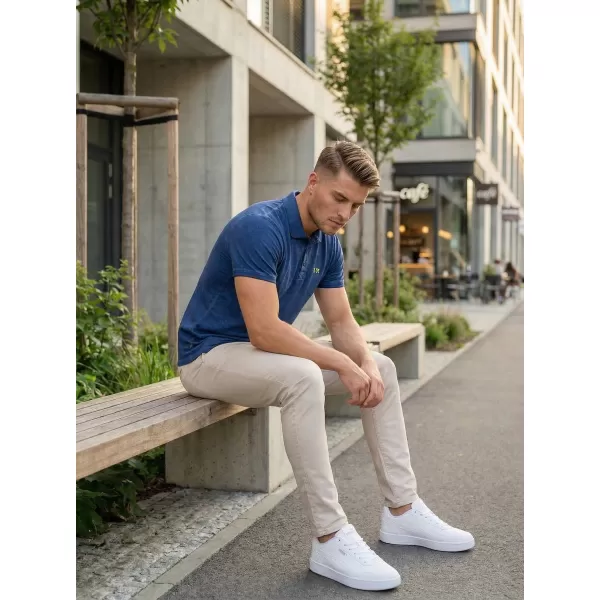  Tricou pentru bărbați KIXMI SPENCER ALBASTRU ÎNCHIS/VERDE 
