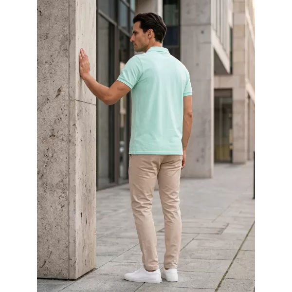  Tricou pentru bărbați cu guler SAM 73 JULIÁN MT 834 MENTĂ 
