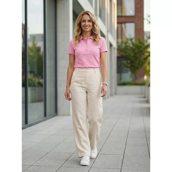  Tricou de damă cu guler ALTISPORT NoPrint NP/ALW012 ROZ 