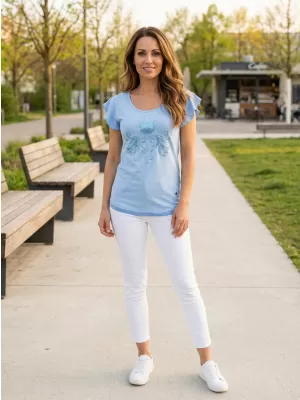 Tricou pentru femei KIXMI SAMMI ALBASTRU