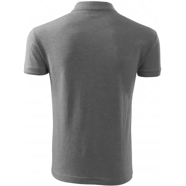  Tricou pentru bărbați cu guler ALTISPORT NoPrint NP/ALM302 EVIDENȚIERI GRI ÎNCHIS 