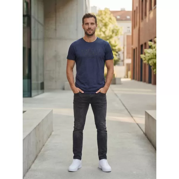  Tricou pentru bărbați KIXMI SALEM ALBASTRU INCHIS 