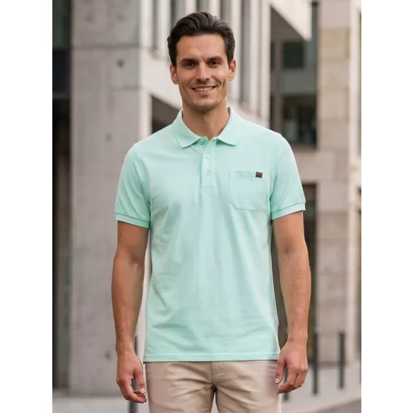  Tricou pentru bărbați cu guler SAM 73 JULIÁN MT 834 MENTĂ 