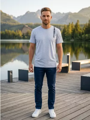 Tricou pentru bărbați SAM 73 FABIO MT 842 GRI DESCHIS