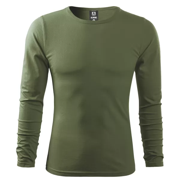  Tricou pentru bărbați cu mâneci lungi ALTISPORT NoPrint NP/ALM911 KAKI 
