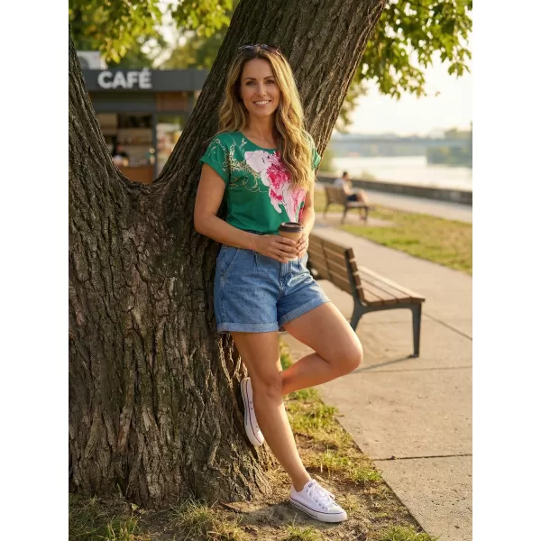  Tricou pentru femei KIXMI SAKURA Verde 