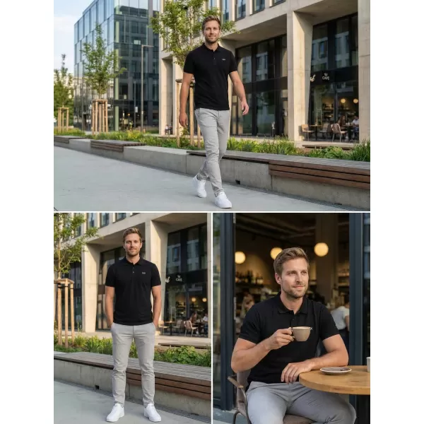  Tricou pentru bărbați KIXMI SPENCER NEGRU 