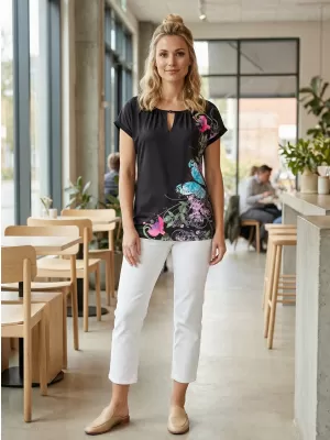 Tricou pentru femei ALTISPORT CARINE NEGRU