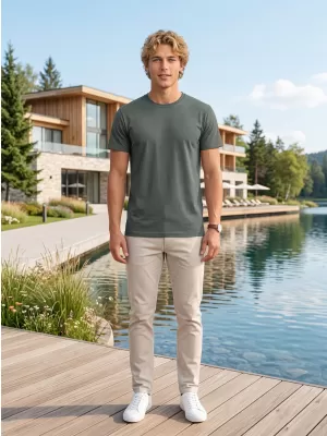 Tricou pentru bărbați ALTISPORT NoPrint NP/ALM921 ARDEZIE ÎNTUNECATĂ