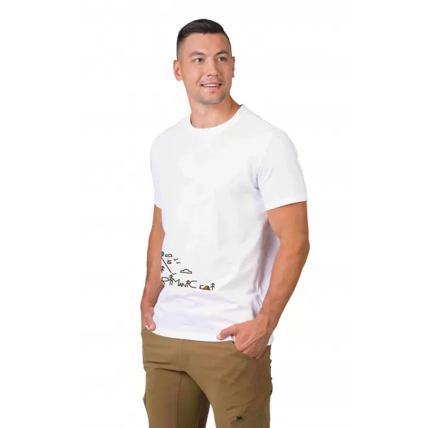  Tricou pentru bărbați HANNAH SKATCH ALB 