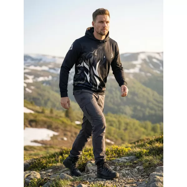  Hanorac funcțional premium pentru bărbați ALTISPORT VOJ/ALM029MI01 GRI NEGRU 