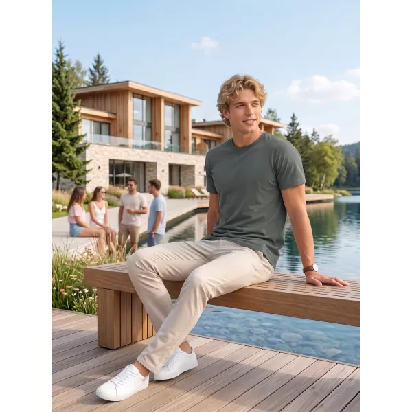  Tricou pentru bărbați ALTISPORT NoPrint NP/ALM921 ARDEZIE ÎNTUNECATĂ 