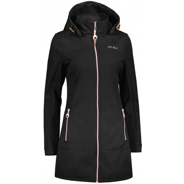  Palton softshell dama ALTISPORT CIARA NEGRU ROZ 