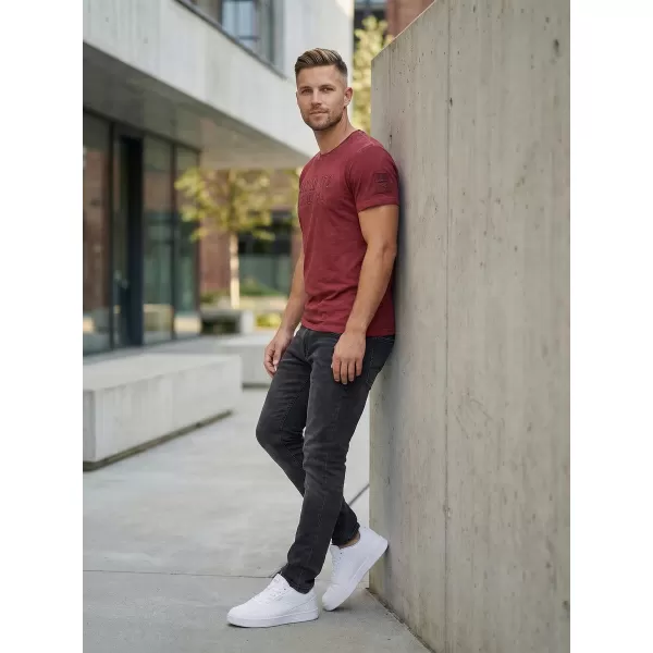  Tricou pentru bărbați KIXMI SALEM BURGUNDIA 