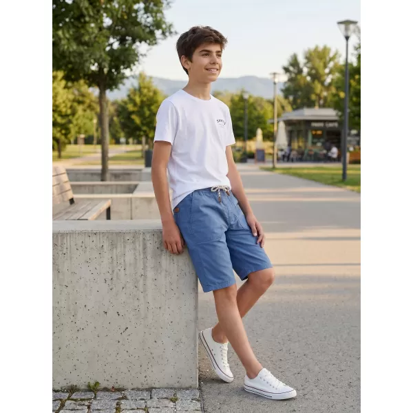  Pantaloni scurți pentru băieți SAM 73 FALKO KS 511 ALBASTRU MEDIU 