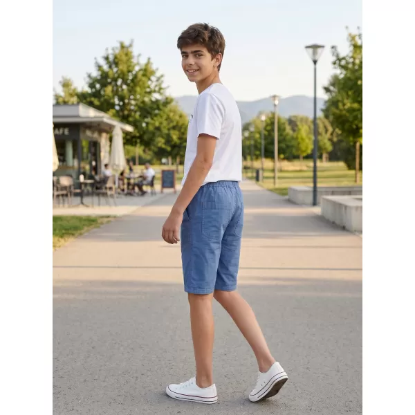  Pantaloni scurți pentru băieți SAM 73 FALKO KS 511 ALBASTRU MEDIU 