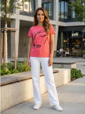Tricou pentru femei SAM 73 MARIANELA WT 905 ZMEURA USOARA