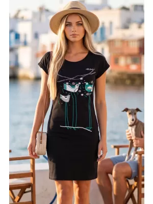 Rochie ALTISPORT ALW043178 NEGRU ȘI ALBASTRU